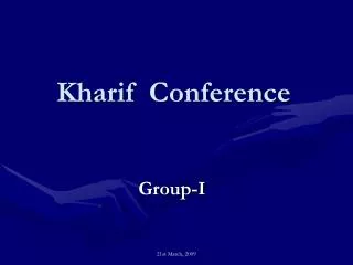 Kharif Conference