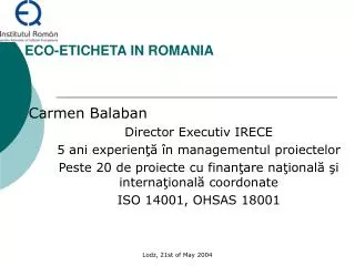 eco eticheta in romania