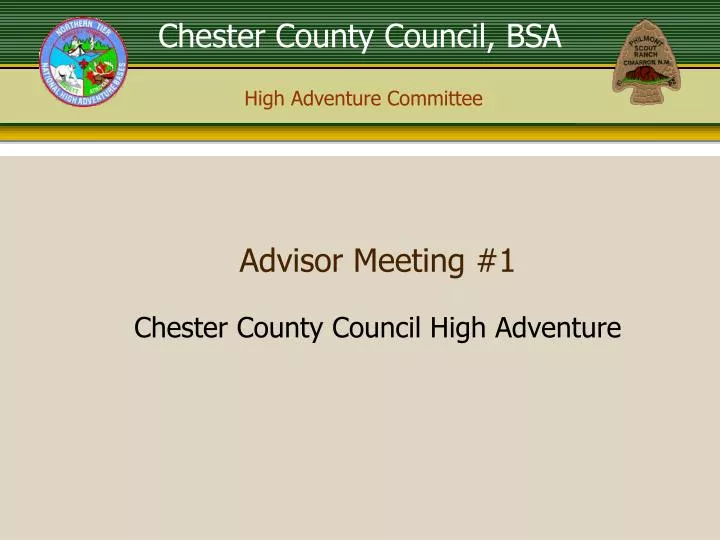 advisor meeting 1