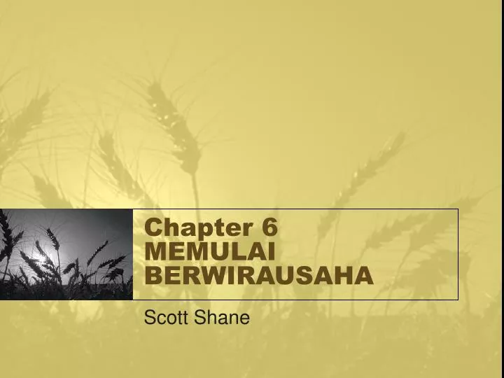 chapter 6 memulai berwirausaha