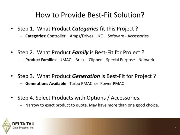 how to provide best fit solution