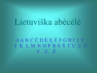 lietuvi ka ab c l