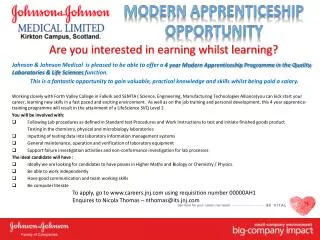 Are you interested in earning whilst learning?