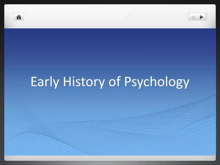 early history of psychology