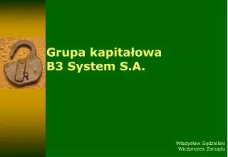 grupa kapita owa b3 system s a