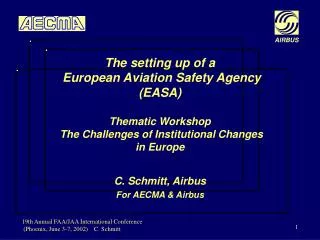 C. Schmitt, Airbus For AECMA &amp; Airbus