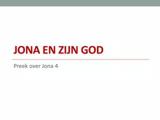 Jona en zijn God