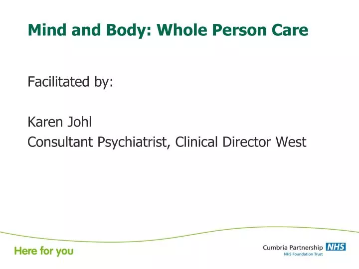 mind and body whole person care