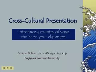 Cross-Cultural Presentation