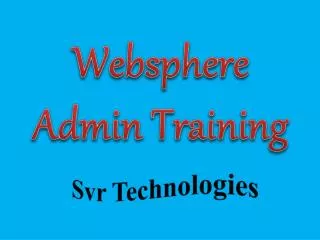 websphere admin training