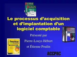 le processus d acquisition et d implantation d un logiciel comptable
