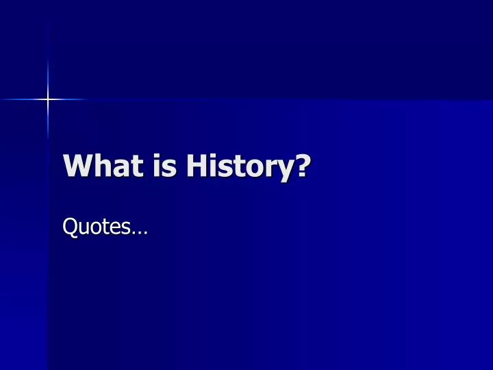 what is history