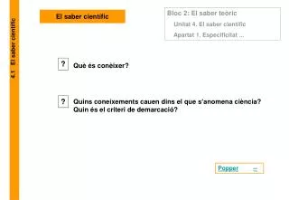 el saber cient fic