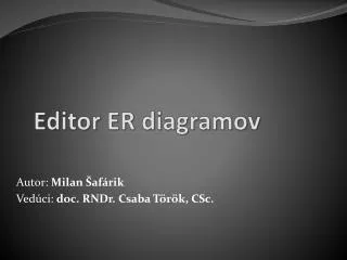 Editor ER diagramov