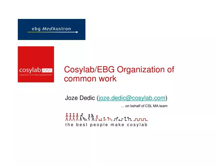 cosylab ebg organization of common work