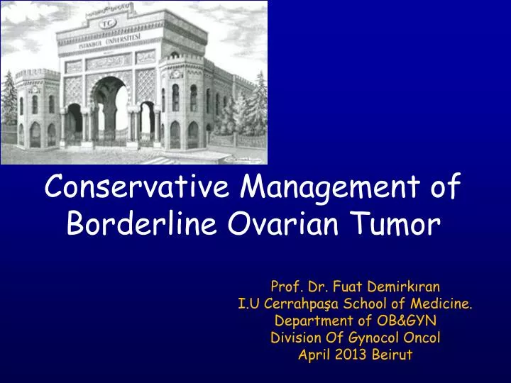 conservative management of borderline ovarian tumor