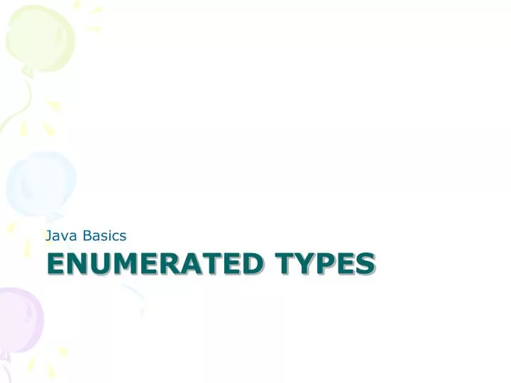 enumerated types