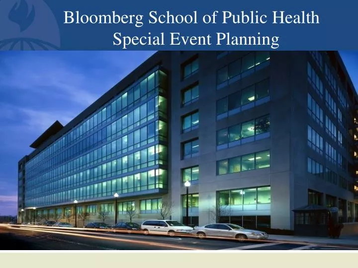 bloomberg school of public health special event planning