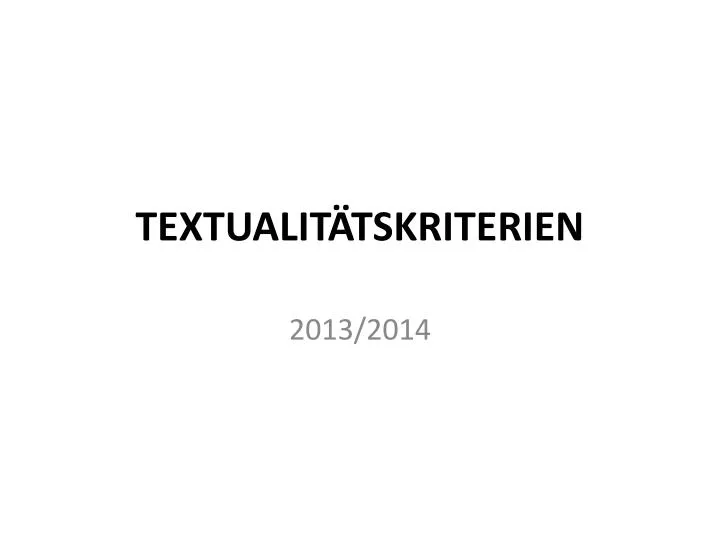 textualit tskriterien