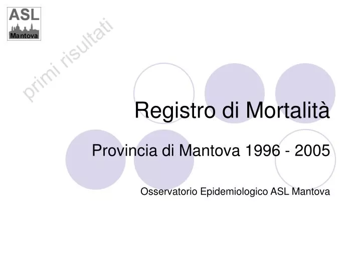 registro di mortalit