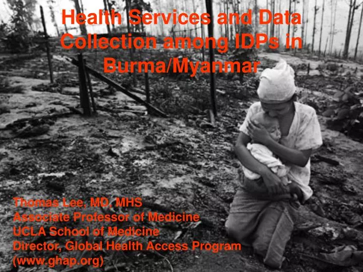 health services and data collection among idps in burma myanmar