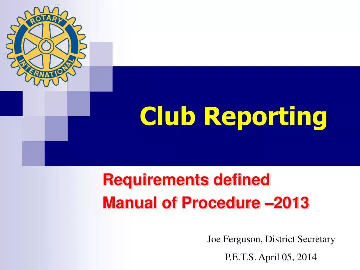 club reporting
