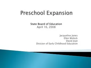 Preschool Expansion