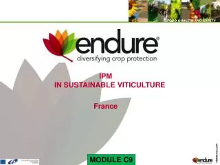 IPM IN SUSTAINABLE VITICULTURE France