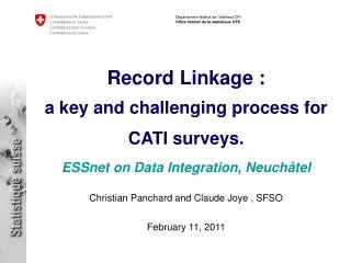 Outline 1.	Telephone sampling frame CASTEM (up to now);