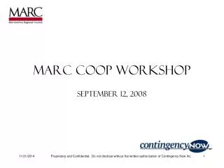 MARC COOP Workshop