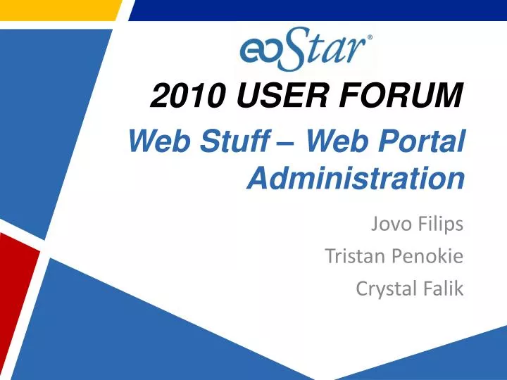 web stuff web portal administration