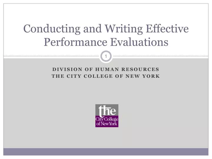 conducting and writing effective performance evaluations