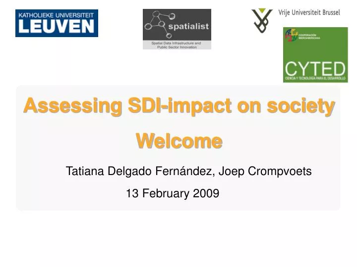 assessing sdi impact on society welcome