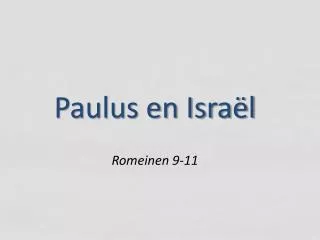 paulus en isra l
