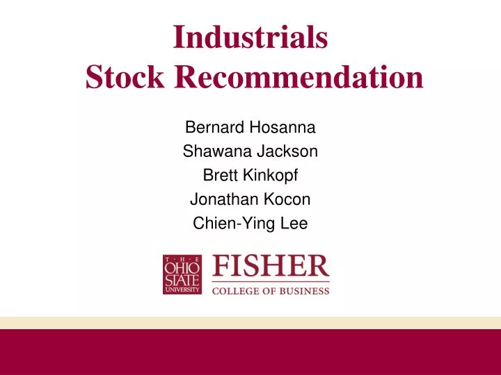 industrials stock recommendation