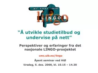 utvikle studietilbud og undervise p nett
