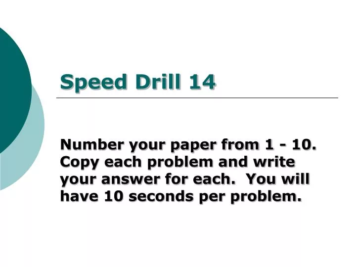 speed drill 14