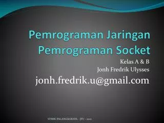 pemrograman jaringan pemrograman socket