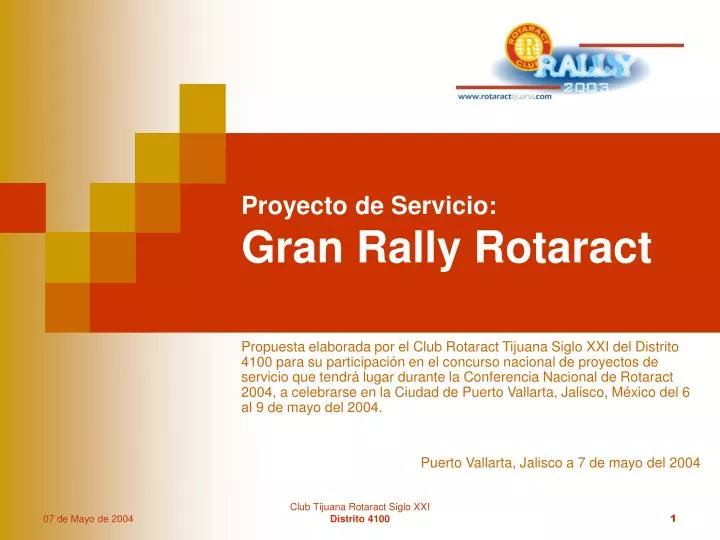 proyecto de servicio gran rally rotaract