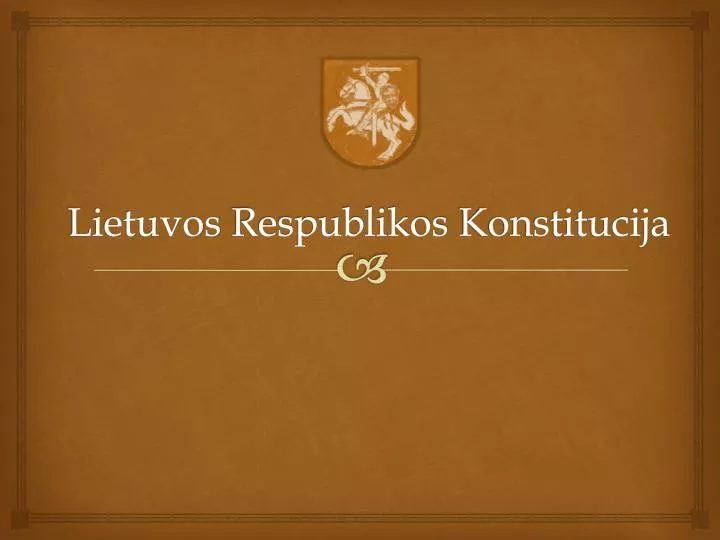 lietuvos respublikos konstitucija