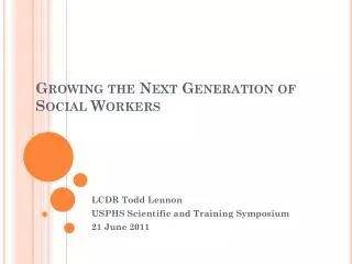 Growing the Next Generation of Social Workers