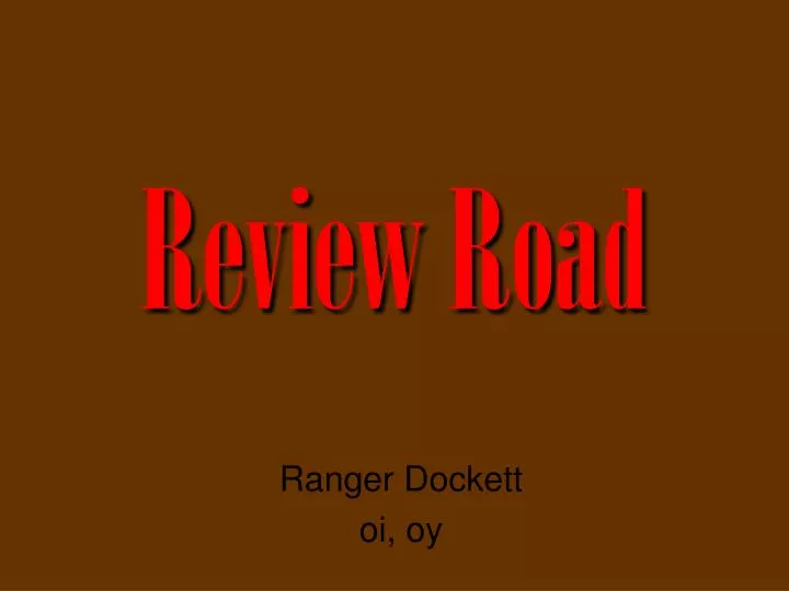 review road