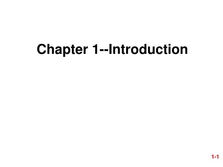 chapter 1 introduction