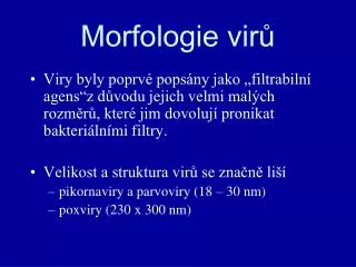 morfologie vir