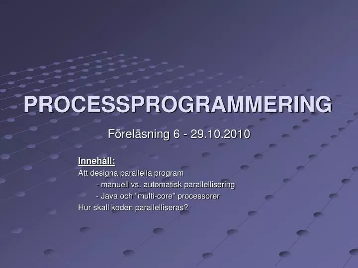 processprogrammering