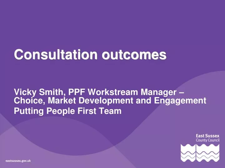 consultation outcomes