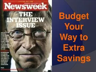 Budget Your Way to Extra Savings