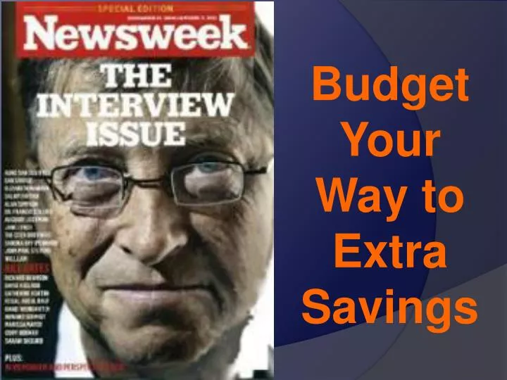 budget your way to extra savings