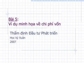 b i 5 v d minh h a v chi ph v n