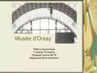 m us e d orsay